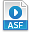 File, Extension, Asf SteelBlue icon