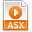 File, Extension, Asx DarkOrange icon