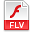 File, Extension, flv Crimson icon