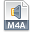 m4a, Extension, File DarkGray icon