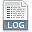 File, Log, Extension DarkGray icon