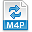 Extension, m4p, File DarkCyan icon