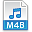 Extension, m4b, File SteelBlue icon