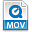 File, Extension, Mov DarkCyan icon
