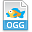Extension, Ogg, File CornflowerBlue icon