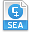 sea, Extension, File CornflowerBlue icon