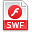 Extension, File, swf Crimson icon