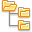 Hierarchy, Folders, Tree, Explorer Black icon