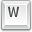 w, Key Icon