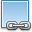 Link, square, shape LightBlue icon