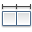 size, horizontal Black icon
