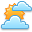 sun, Cloudy CornflowerBlue icon