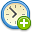 Add, time Black icon