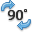 90, Transform, rotate Icon