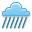 Rain, weather Black icon