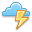 lightning, weather Black icon