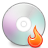 Burning, disc DarkGray icon