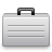 Briefcase, metallic Gainsboro icon