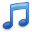 Note, Blue, music Icon