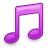Note, pink, music Icon