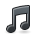 music Black icon