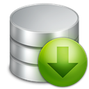 Database, download Black icon