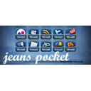 Jeans, media, set, Social, Screenshot, pocket SteelBlue icon