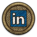 Linkedin DarkOliveGreen icon
