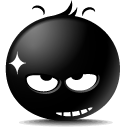Bad, egg Black icon