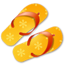 summer, Flip, flops Black icon