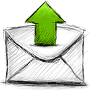 upload, Email Black icon