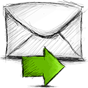 Email, Forward Black icon