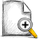 zoom, File, In Black icon