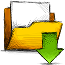 Folder, download Gold icon