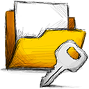 Folder, Encrypted Gold icon