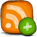 Add, Rss DarkOrange icon