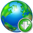 world, Down ForestGreen icon