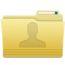 user, Folder Khaki icon