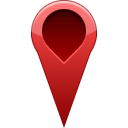 pin, location DarkRed icon