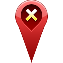 location, remove, pin DarkRed icon
