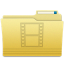 Folder, videos Khaki icon