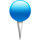 Blue, pin, location DarkCyan icon