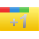 Rectangle, google, +1, yellow, One, plus, Google+ Gold icon
