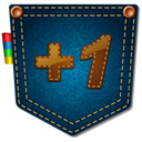 One, plus, +1, Google+, pocket, google MidnightBlue icon