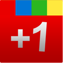 plus, +1, square, Google+, google, One, red Red icon