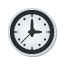 Clock, sticker Black icon