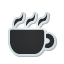 Coffee, sticker DarkSlateGray icon