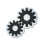 sticker, gears Icon