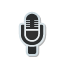 Microphone, sticker Black icon