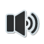 sticker, speaker Black icon